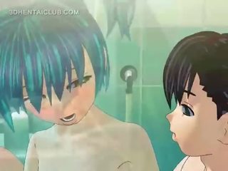 Аніме x номінальний відео лялька отримує трахкав добре в душ