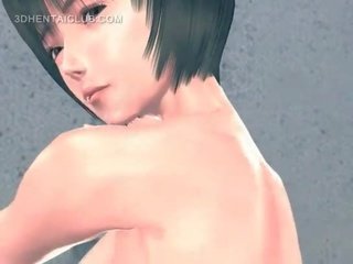 Marvellous ass anime honey banged from behind gets creampie