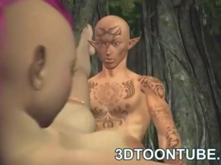 Busty 3D punk elf honey getting fucked deep and hard