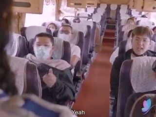 Xxx film tour busz -val dögös ázsiai hívás lány eredeti kínai av x névleges videó -val angol tengeralattjáró