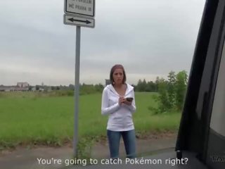 Stupendous marvellous pokemon awçy uly emjekli stunner convinced to fuck stranger in driving van