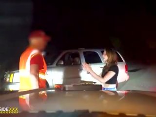 Roadside - Outdoor POV roadside sex clip with a mechanic